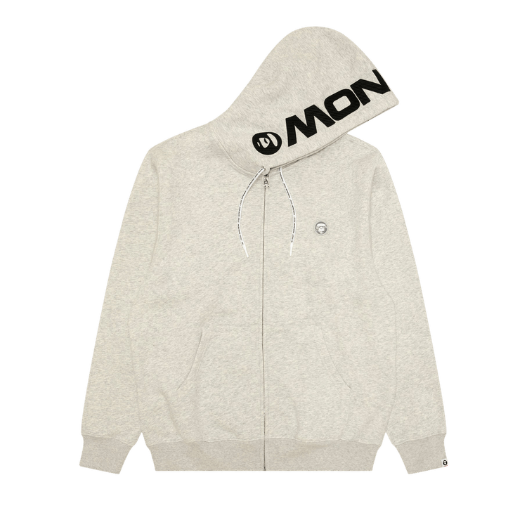 AAPE Now Zip-Up Hoodie 'White/Heather'
