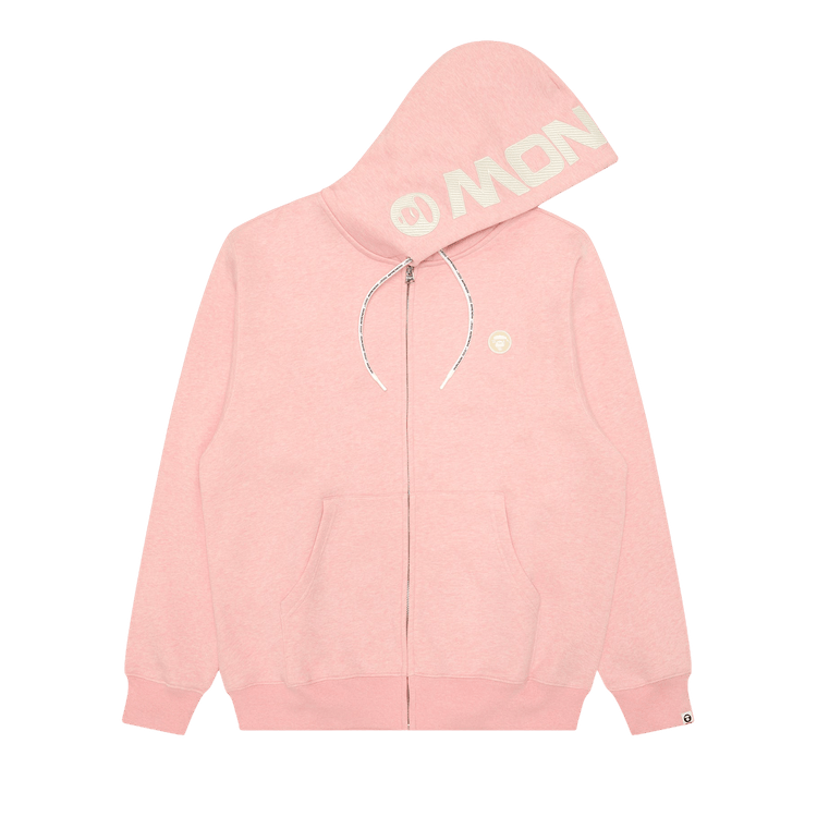 AAPE Now Zip-Up Hoodie 'Pink/Heather'