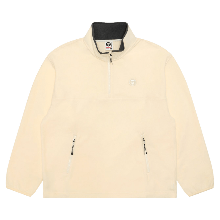 AAPE Now Moonface Half-Zip Sweater 'Ivory'