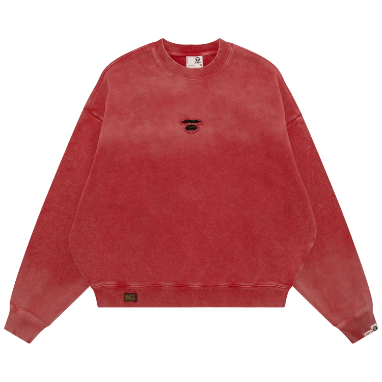 AAPE AAPEUNVS Unvs Crew Neck Sweatshirt 'Red'