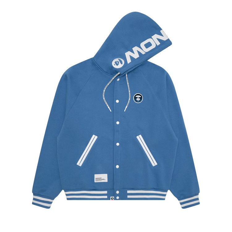 AAPE Now Moonface Zip Up Sweater 'Blue'