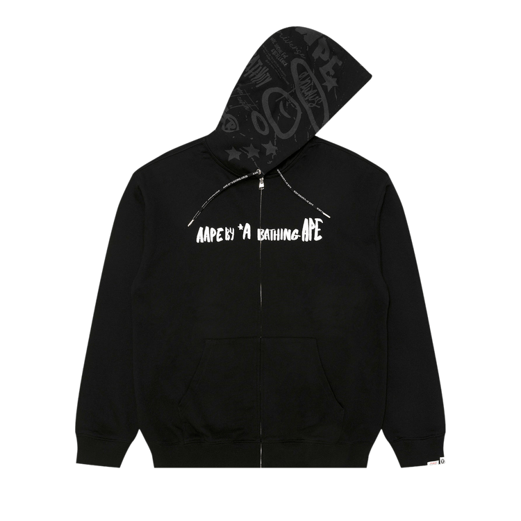 AAPE Hooded Zip Sweatshirt 'Black'