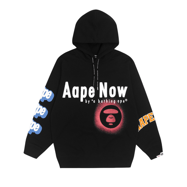 AAPE Moonface Graphic Hoodie 'Black'