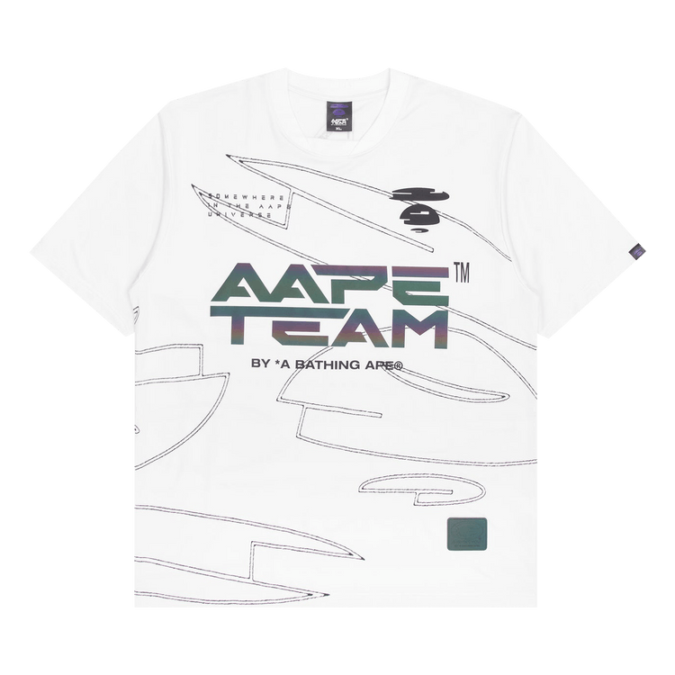 AAPE Moonface Graphic Printed Tee 'White'