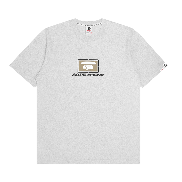 AAPE Moonface Graphic Tee 'White/Heather'
