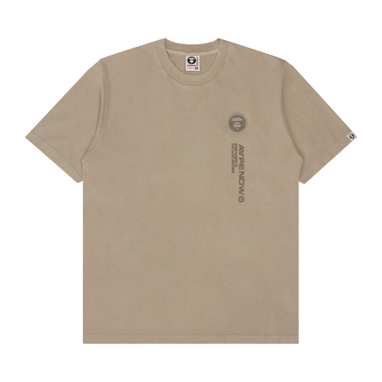 AAPE Moonface Patch Embroidered Tee 'Beige/Red'