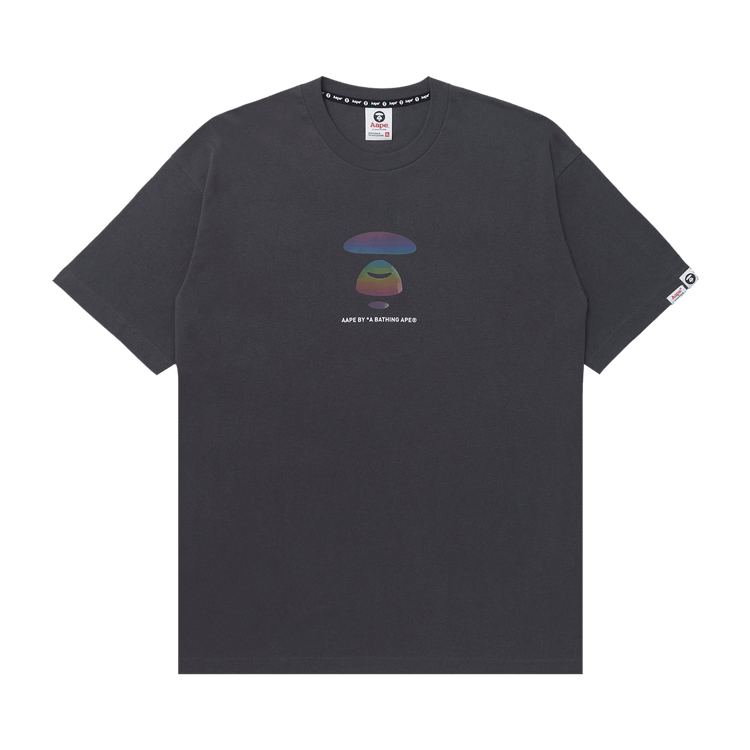 AAPE Moonface Hologram Printed Tee 'Grey'