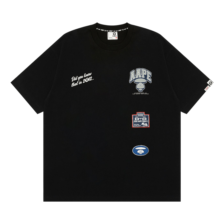 AAPE Moonface Logo Printed Tee 'Black'