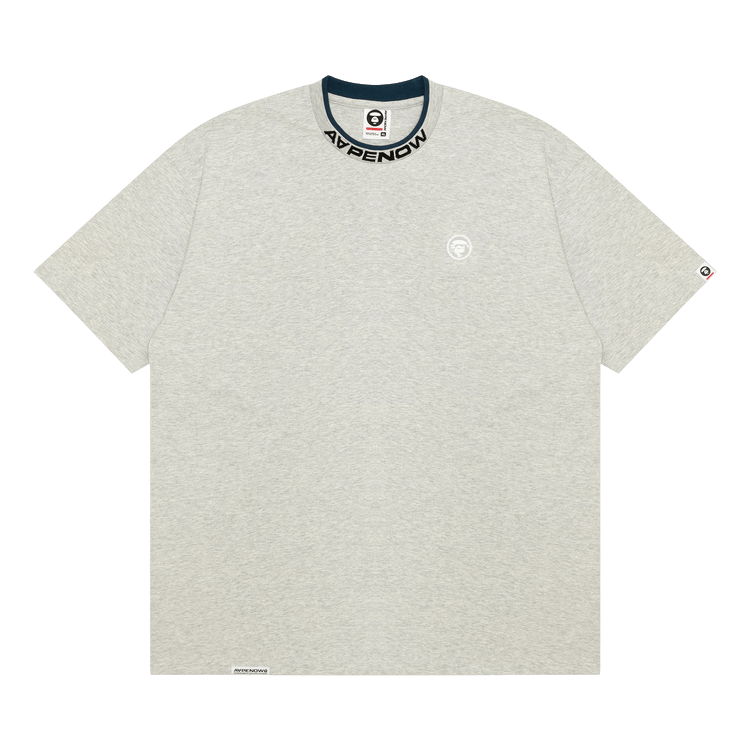 AAPE Now Moonface Logo Relaxed Fit Tee 'White/Heather'
