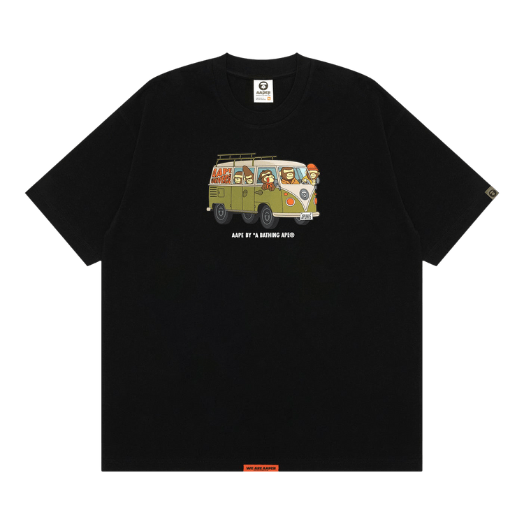 AAPE r Graphic-Print Short Sleeve Tee 'Black'
