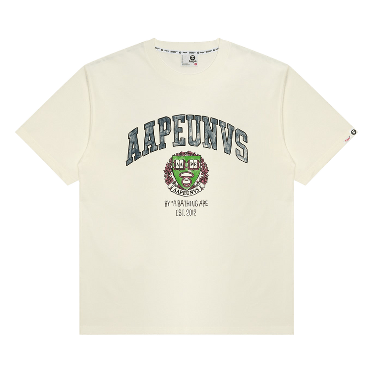 AAPE Unvs College Tee 'Ivory'