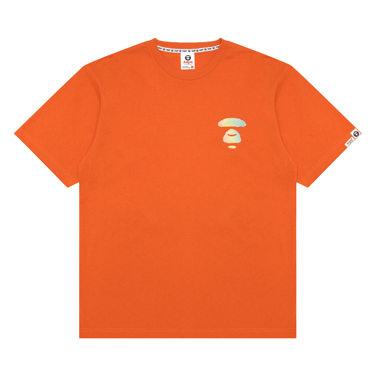 AAPE Moonface Logo Tee 'Orange/Light'