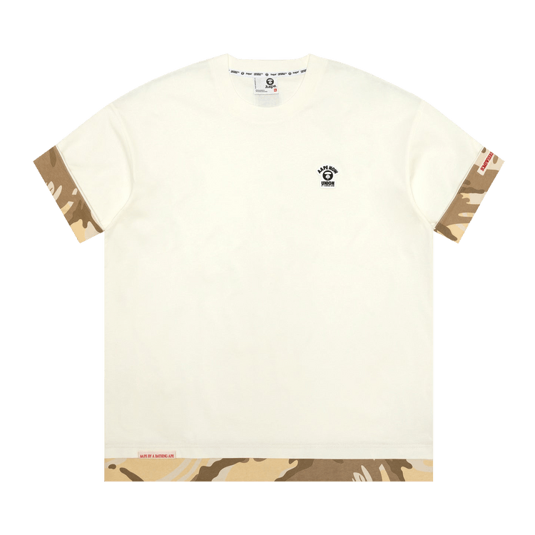 AAPE Now Moonface Logo Short Sleeve Tee 'Ivory'