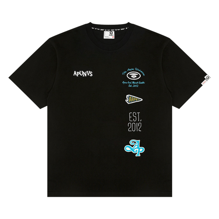 AAPE Unvs Multi-Logo Tee 'Black'