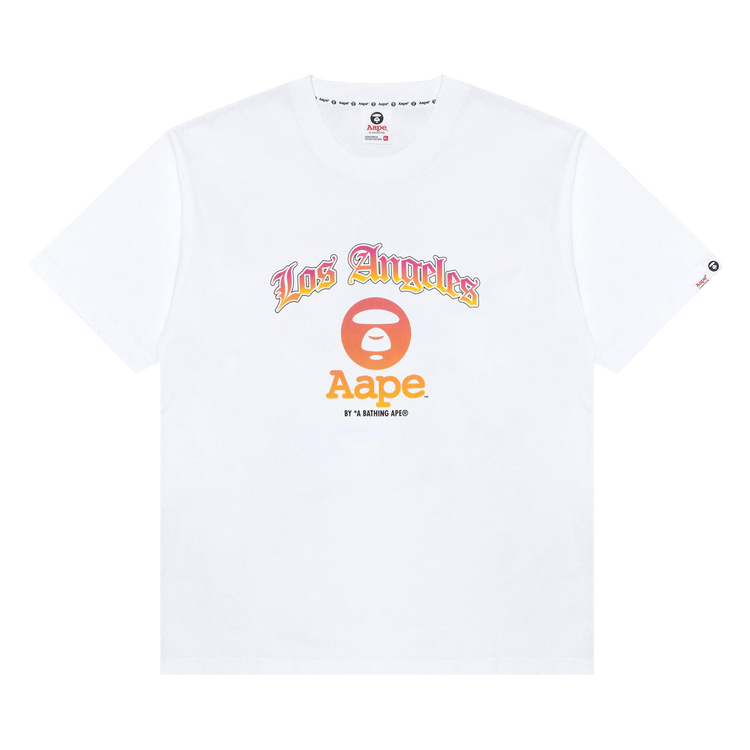 AAPE Unvs Los Angeles Moonface Tee 'White'