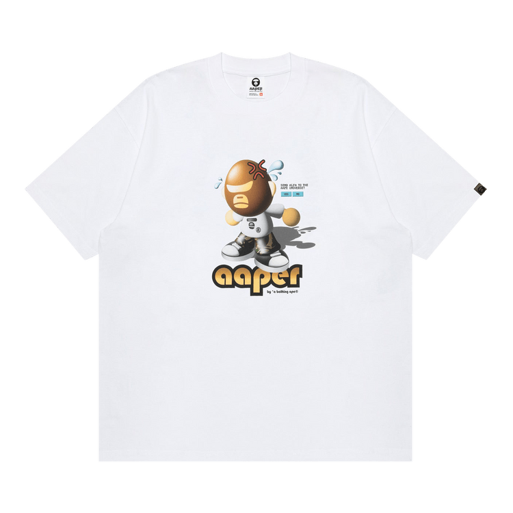 AAPE r Moonface Graphic Tee 'White'