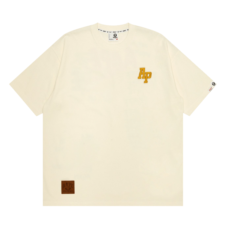 AAPE Embroidered Logo Tee 'Ivory'