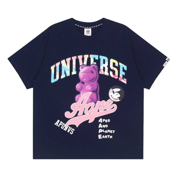 AAPE Graphic Printed Tee 'Navy'