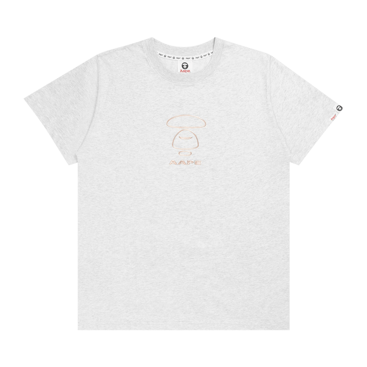 AAPE Moonface Embellished Tee 'White/Heather'