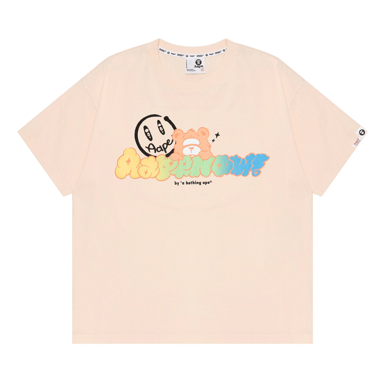 AAPE Relaxed Bear Graphic Tee 'Ivory'