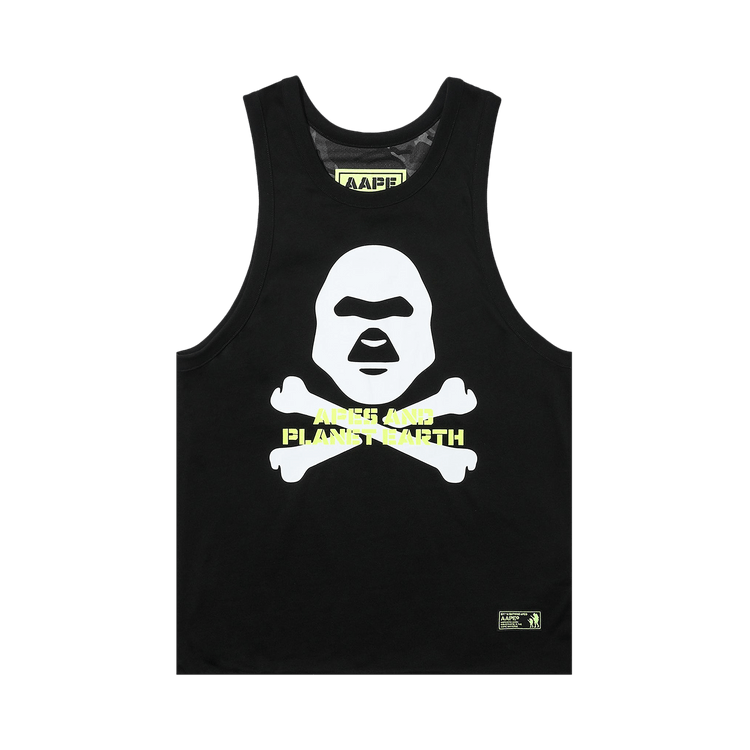 AAPE Moonface Logo Tank Top 'Black'