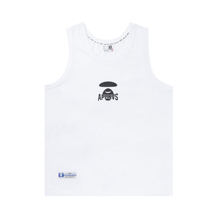 AAPE Moonface Graphic Tank Top 'White'