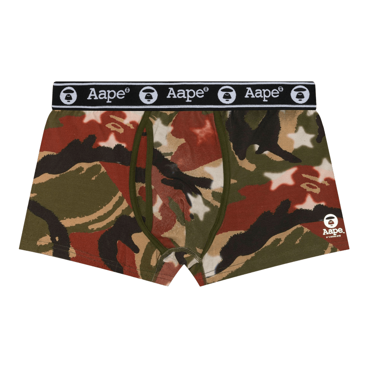 AAPE Camo Boxer Shorts 'Red/Green'