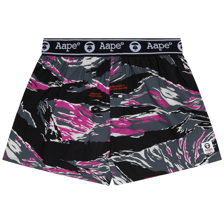 AAPE Moonface Camo Boxers 'Grey/Pink'