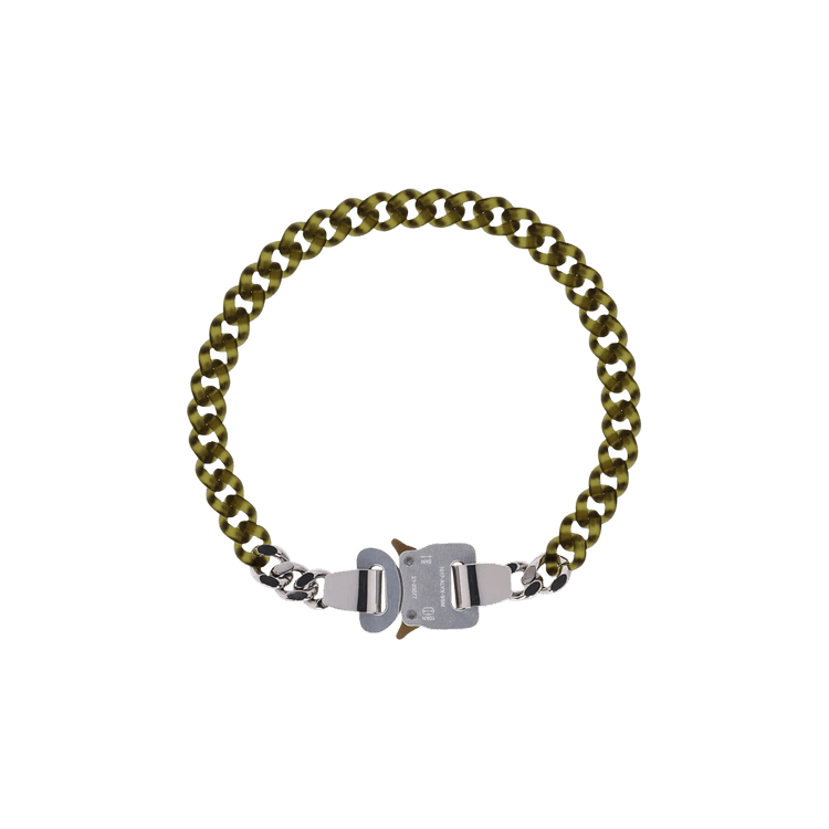 1017 ALYX 9SM Nylon And Metal Chain Necklace 'Military Green'