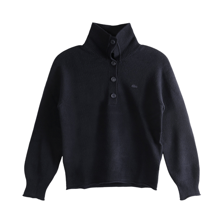 Lacoste Carded Wool High Neck Sweater 'Navy Blue'