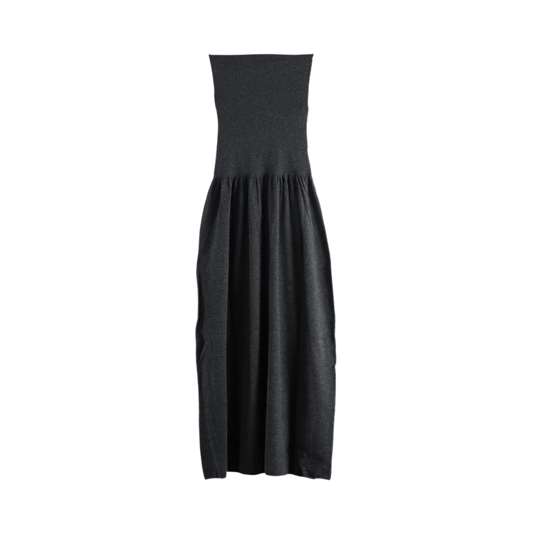 Amomento Shirring Knit Maxi Dress 'Charcoal'