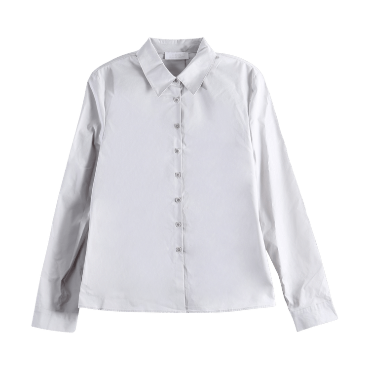 Amomento Neck Shirring Shirt 'Light Grey'