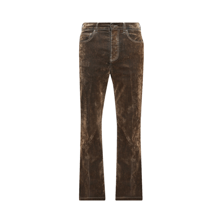 Amiri Velvet Flare Jean 'Tan'