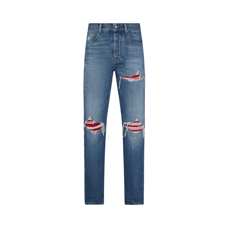 Amiri Suede Straight Mx1 Jean 'Medium Indigo'