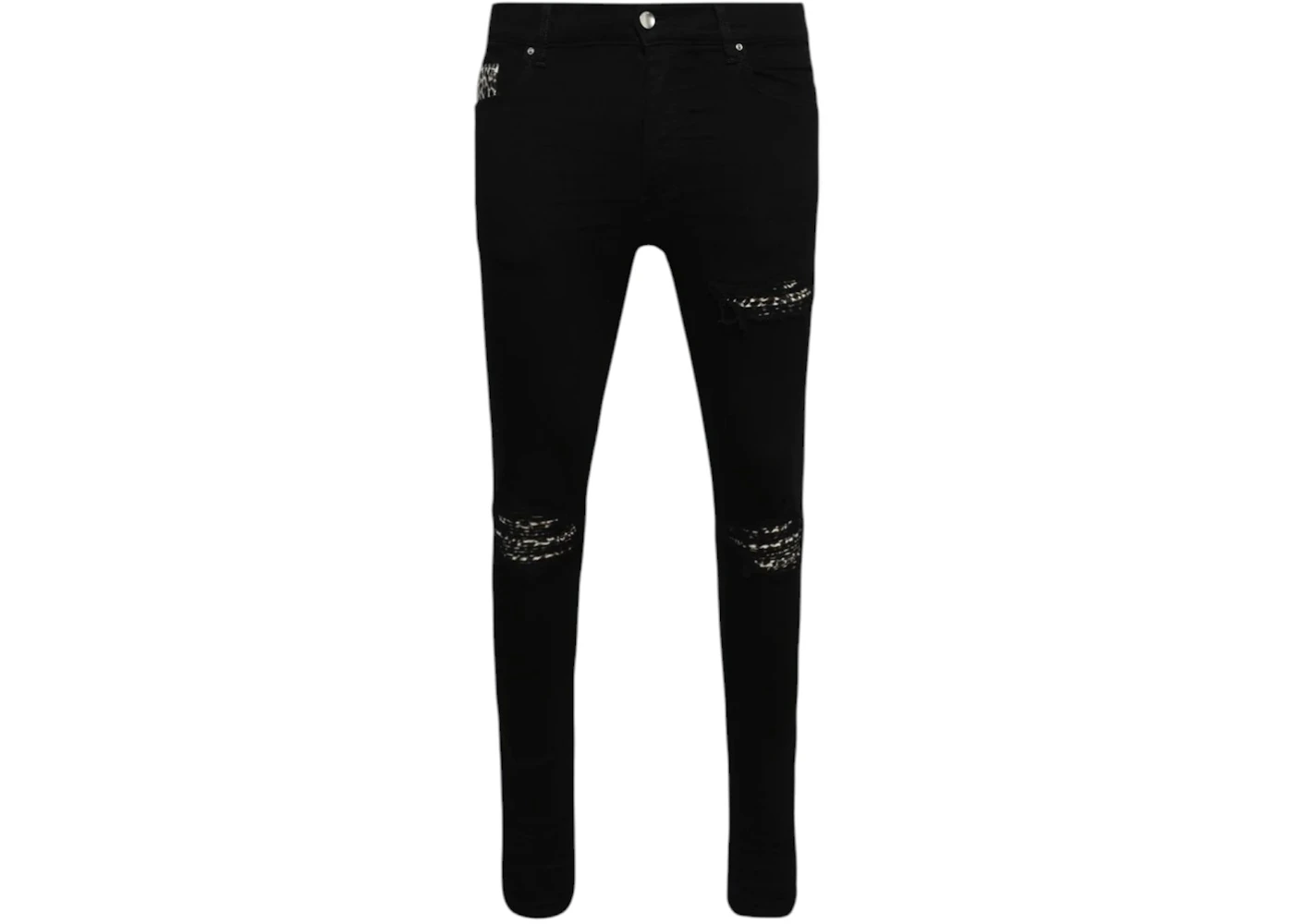 AMIRI MX1 Denim Jeans Black Leopard