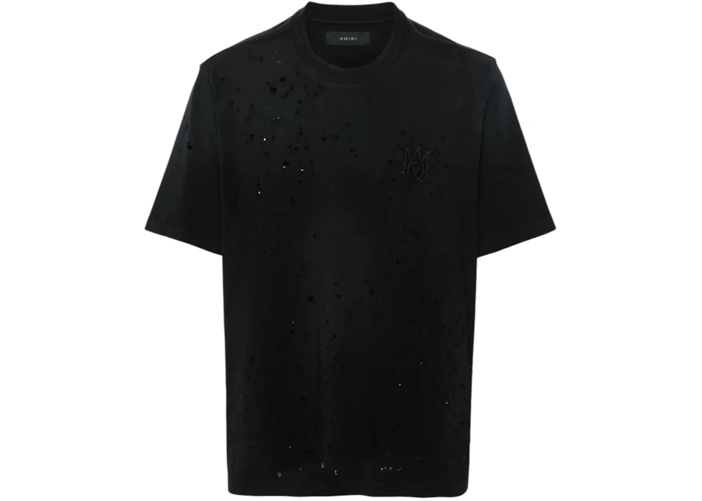 AMIRI Ma Shotgun Embroidered Tee Black