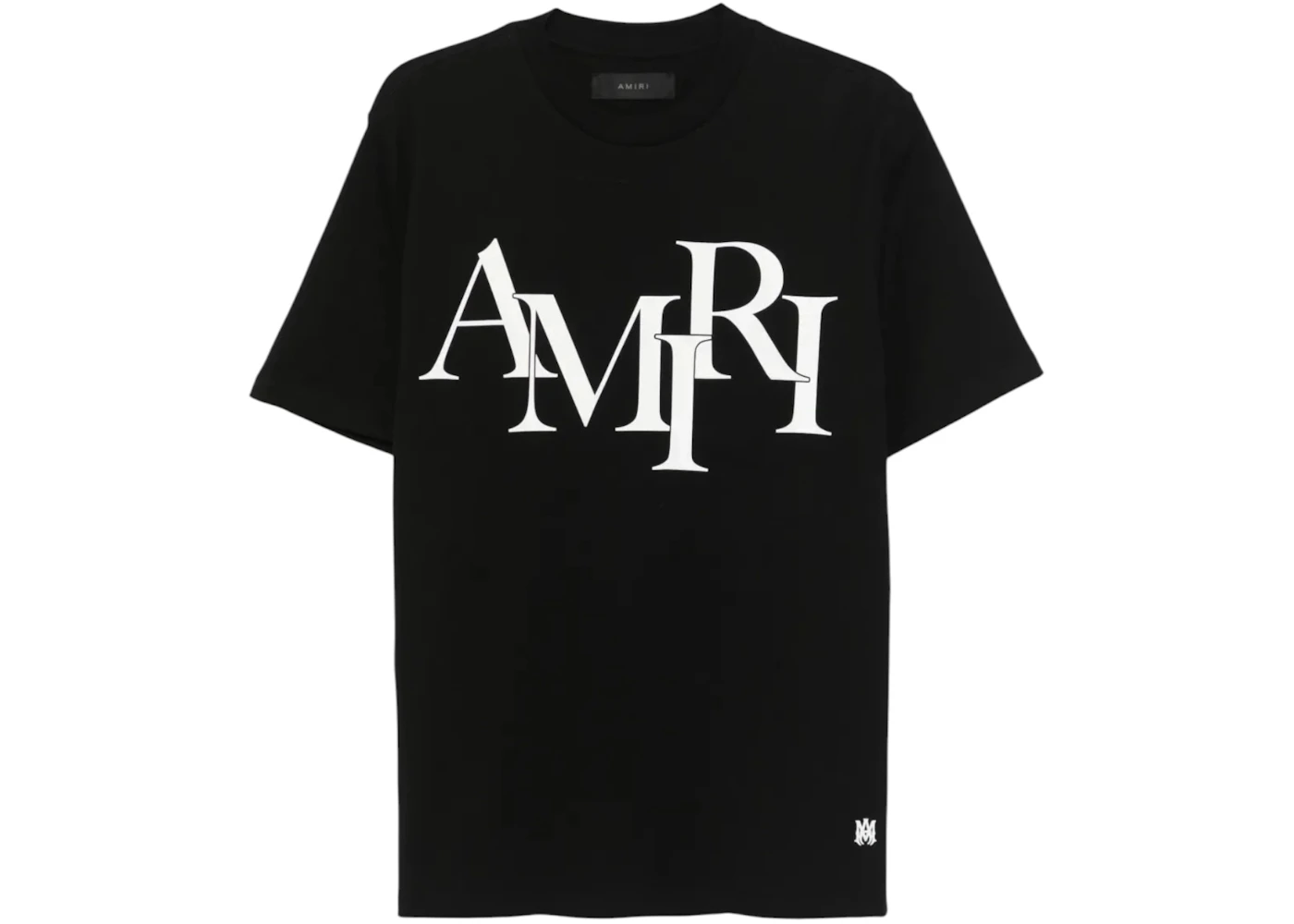 AMIRI Staggered Logo Tee Black