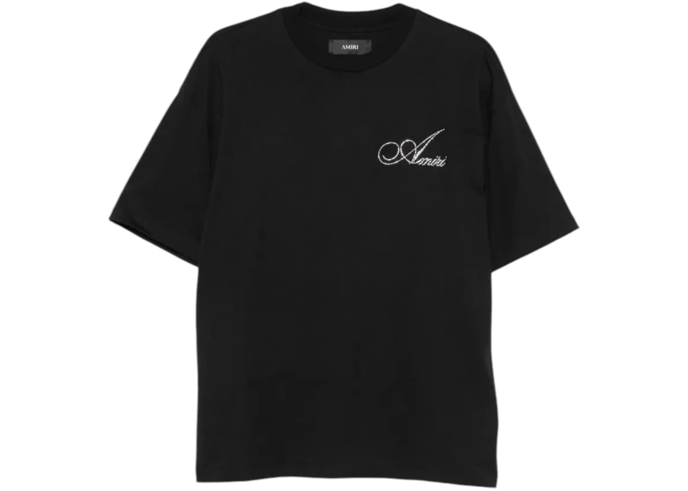 AMIRI Cryst Script Logo LJ Skate Tee Black