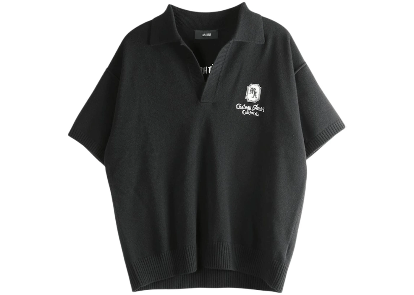 AMIRI Ma Chateau Polo Shirt Black