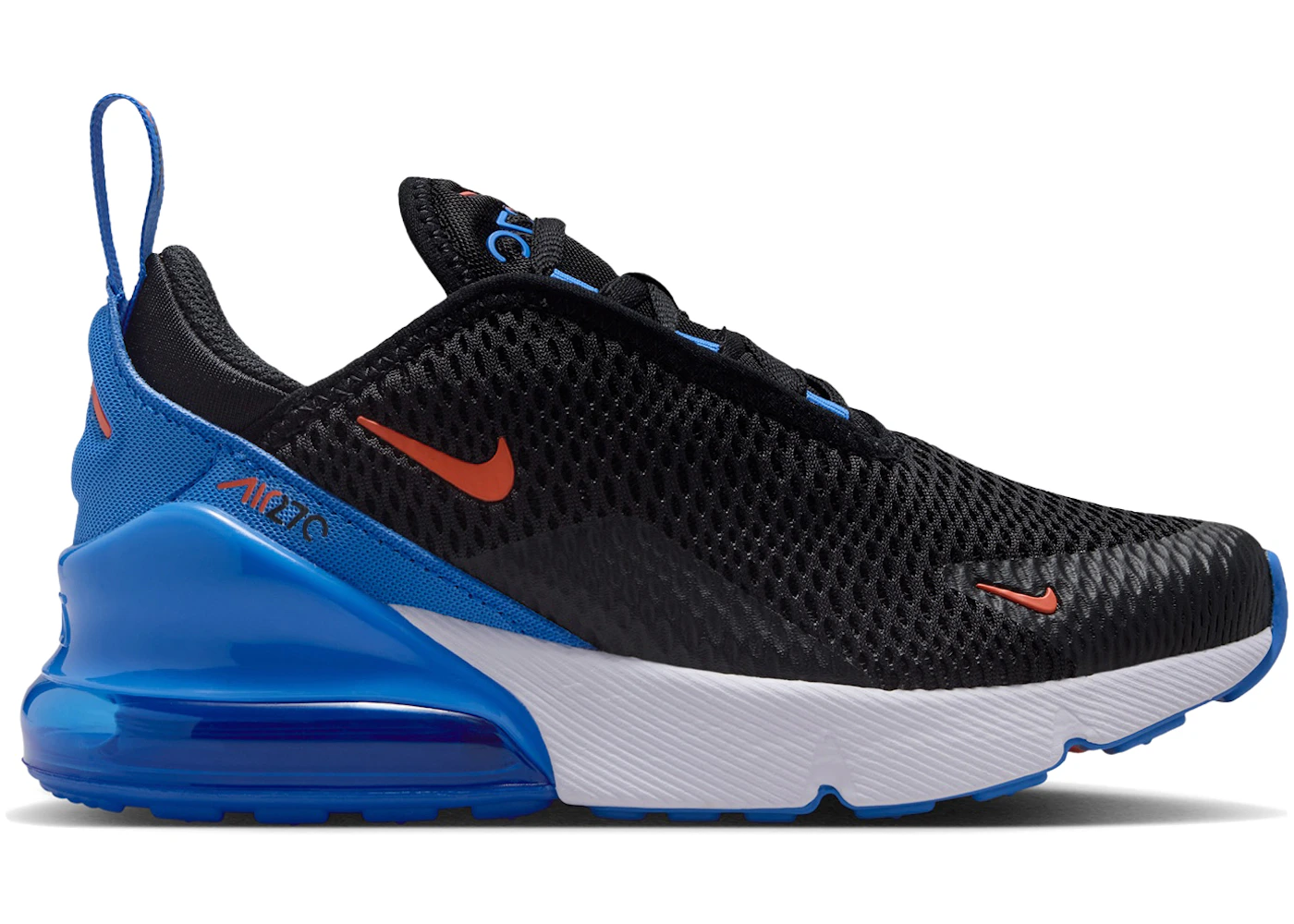 Nike Air Max 270 Black Blue Crystal Turf Orange (PS)
