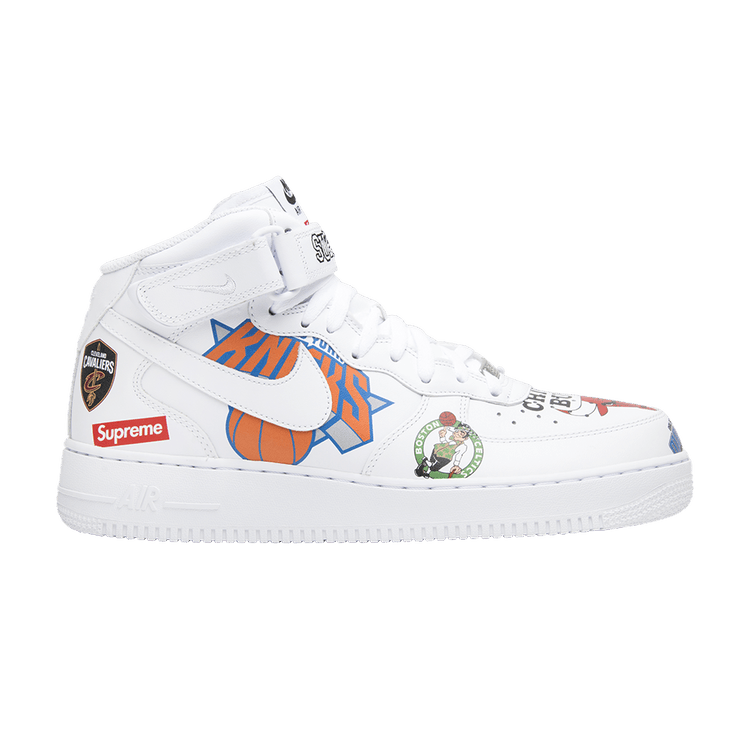 Supreme x NBA x Nike Air Force 1 Mid 'White'