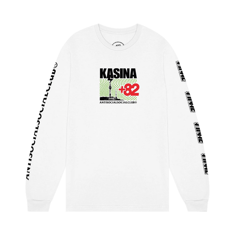Anti Social Social Club x Kasina Radio Signal Long-Sleeve Tee 'White'