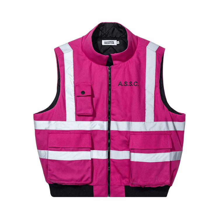 Anti Social Social Club Hi-Vis Work Vest 'Neon Pink'