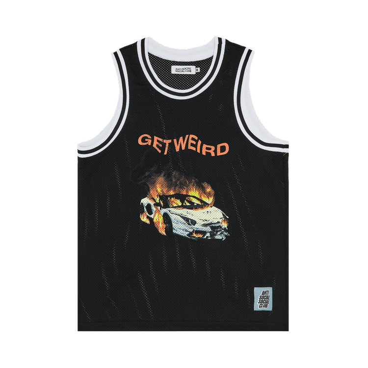 Anti Social Social Club Burnout Basketball Jersey 'Black'