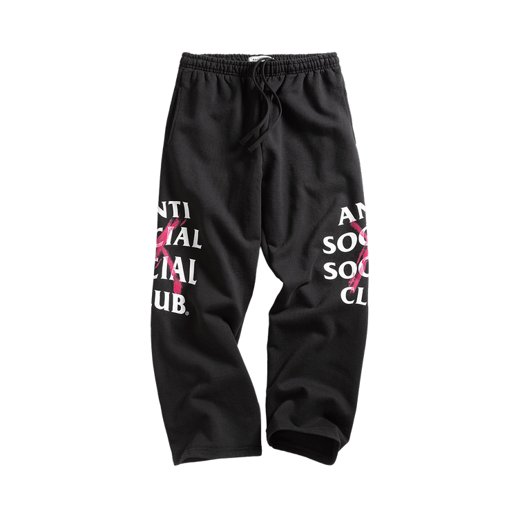 Anti Social Social Club Cancelled Hand Painted Sweatpants 'Black'