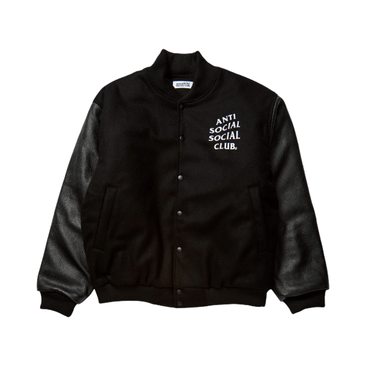 Anti Social Social Club Team Anxious Varsity Jacket 'Black'