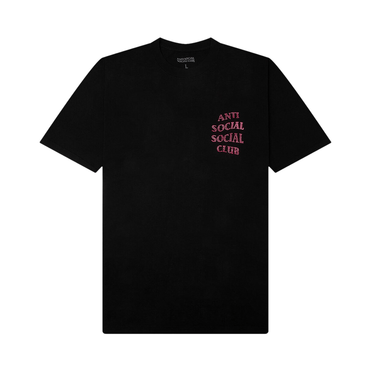 Anti Social Social Club Rhinestone Mind Games T-Shirt 'Black/Pink'