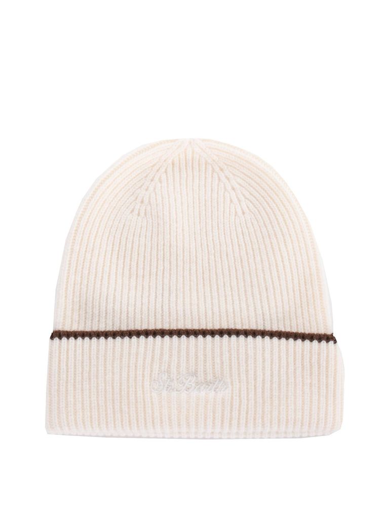 Mc2 Saint Barth Contrast Trim Beanie Hat