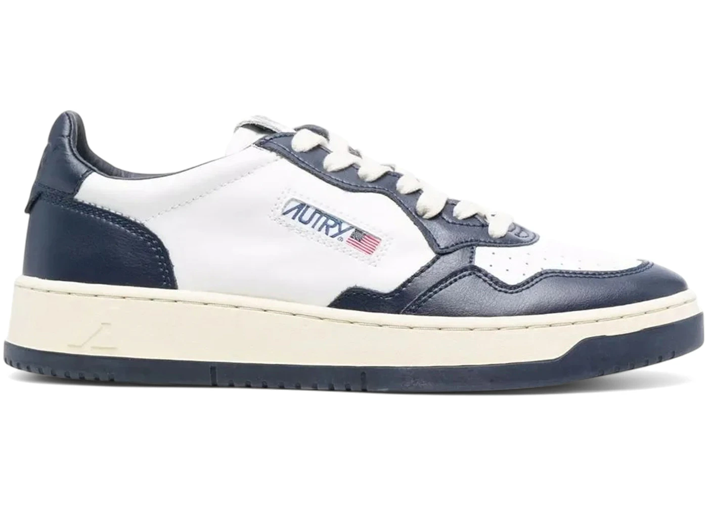 Autry Medalist Leather Low White Blue
