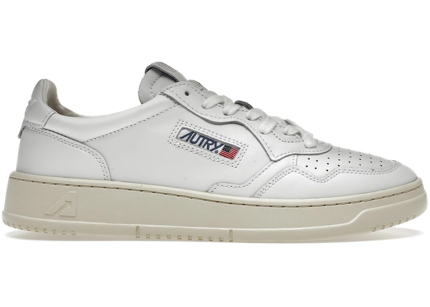 Autry Medalist Leather Low White